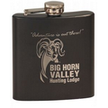 6 Oz. Black Flask